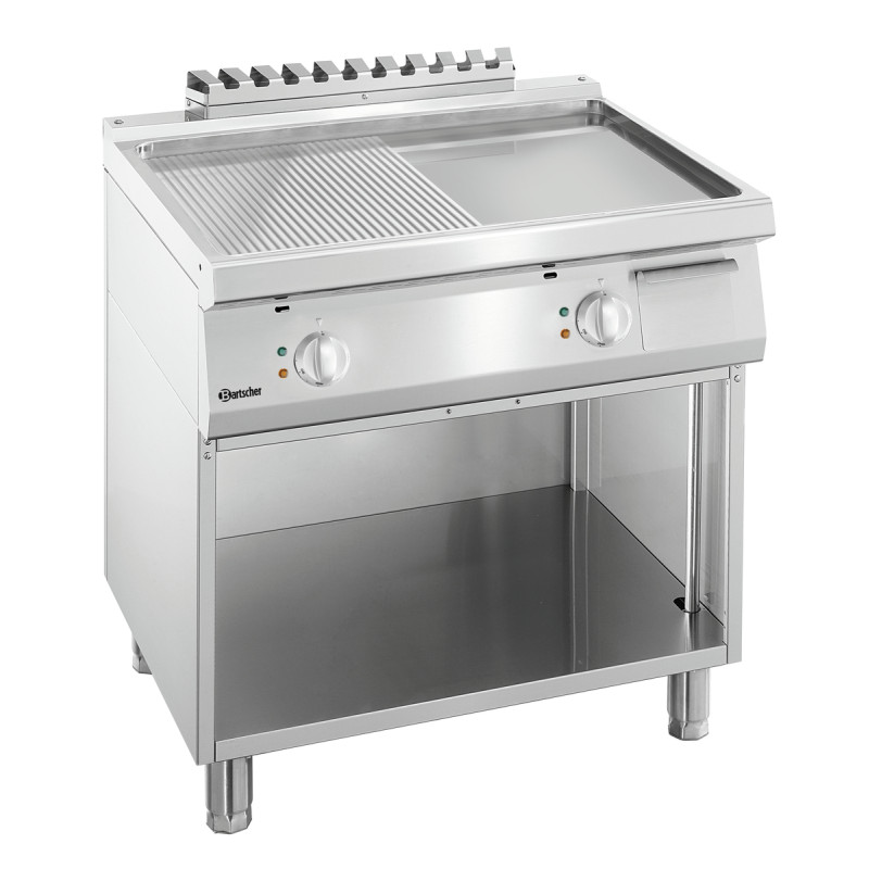 Platte zum Snacken 1/2 Glatt, 1/2 Gerillt Breite 800 - Elektrisch Platte zum Snacken 1/2 Glatt, 1/2 Gerillt Breite 800 - Elektrisch