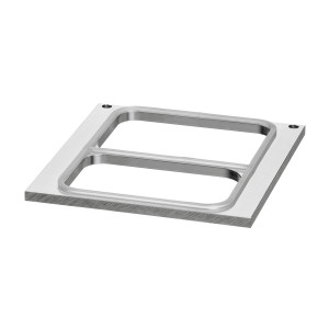 Inbouwframe met 2 compartimenten voor een semi-automatische bakjessealer.