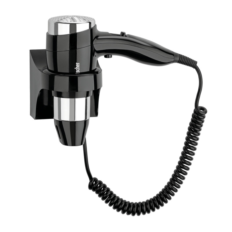 Black Wall-Mounted Hair Dryer - Bartscher Black Wall-Mounted Hair Dryer - Bartscher