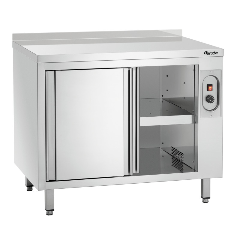 Professionele roestvrijstalen verwarmde kast voor de keuken. Professionele roestvrijstalen verwarmde kast voor de keuken.