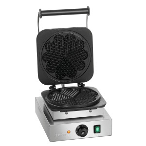 Professionele wafelijzer Bartscher 1HW211 van roestvrij staal - Perfecte bereiding van hartvormige wafels