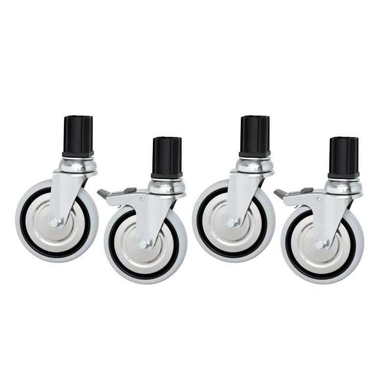Roulettes 4A pivotantes inox avec freins - Bartscher Roulettes 4A pivotantes inox avec freins - Bartscher