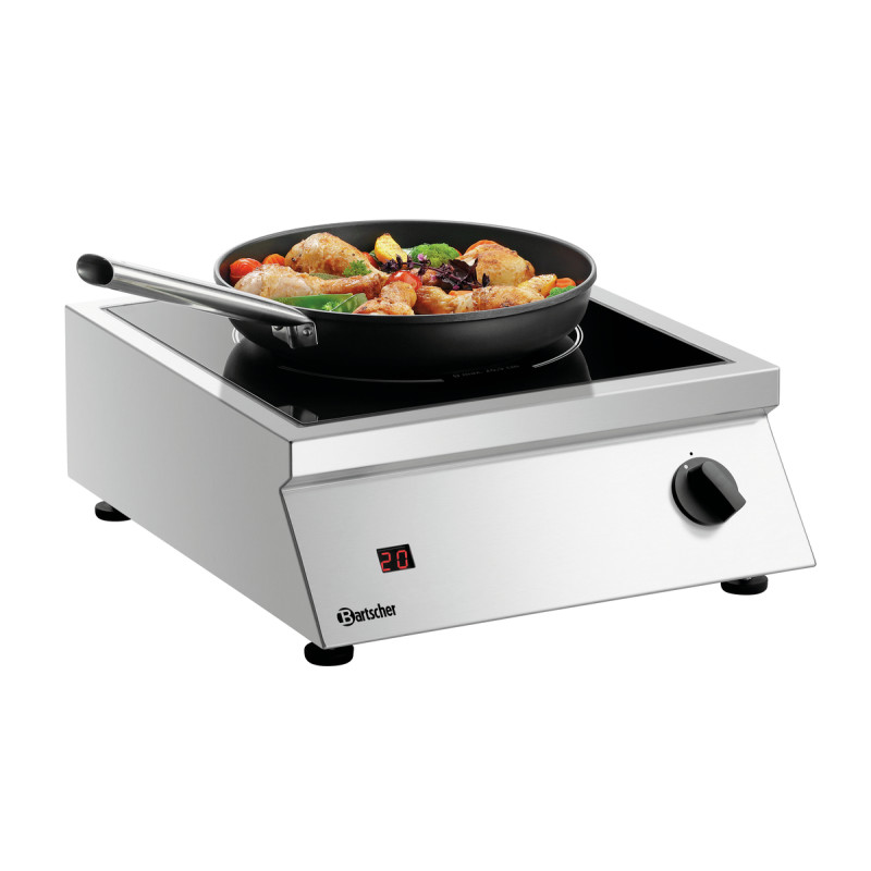 Professional induction hob Bartscher ITH 35-265 - Power 3500W and 20 levels - Stainless steel Professional induction hob Bartscher ITH 35-265 - Power 3500W and 20 levels - Stainless steel