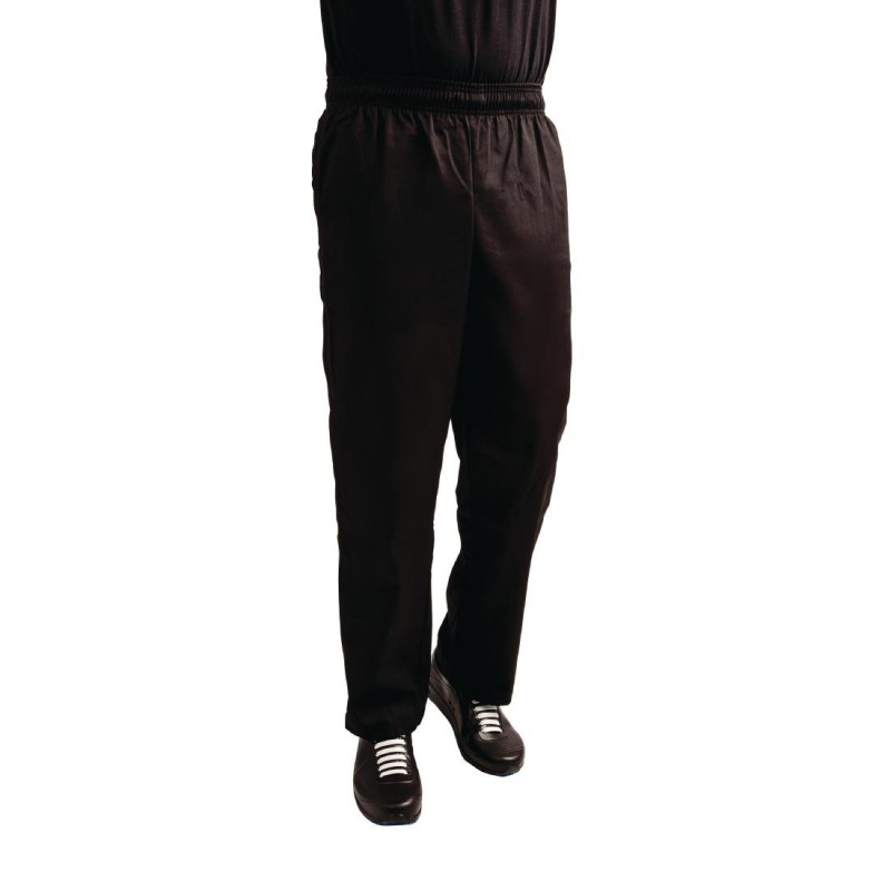 Mixed Easyfit Black Teflon Treated Kitchen Pants - Size XS - Whites Chefs Clothing - Fourniresto Mixed Easyfit Black Teflon Treated Kitchen Pants - Size XS - Whites Chefs Clothing - Fourniresto