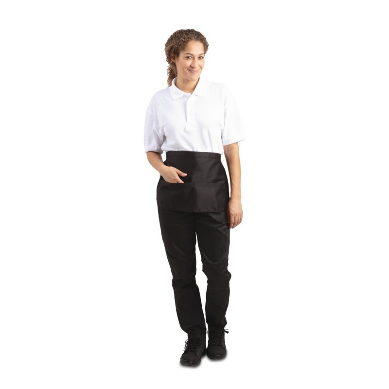 Black Bartender Apron with Pockets - One Size - Whites Chefs Clothing - Fourniresto Black Bartender Apron with Pockets - One Size - Whites Chefs Clothing - Fourniresto