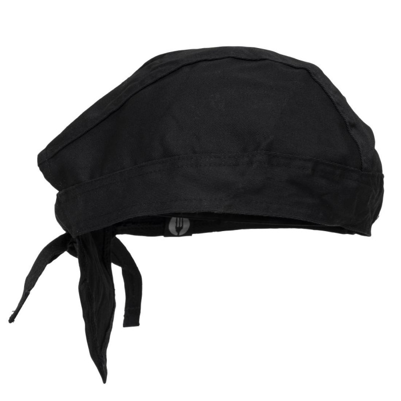 Bandana Kochschürze Schwarz aus Polycotton - Chef Works - Fourniresto Bandana Kochschürze Schwarz aus Polycotton - Chef Works - Fourniresto