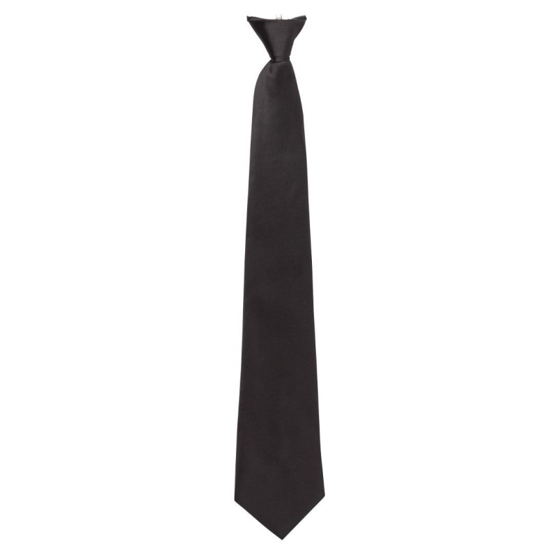 Krawatte mit Clip in Schwarz aus Polycotton - FourniResto - Fourniresto Krawatte mit Clip in Schwarz aus Polycotton - FourniResto - Fourniresto