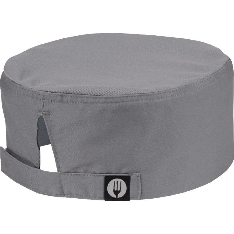 Cool Vent Gray Kitchen Skull Cap - One Size - Chef Works - Fourniresto Cool Vent Gray Kitchen Skull Cap - One Size - Chef Works - Fourniresto