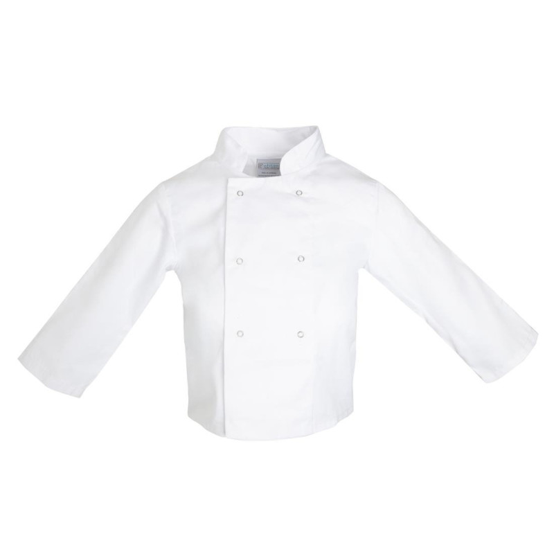 Veste De Cuisine Blanche Pour Enfant - Taille S/M 5/7 Ans - Whites Chefs Clothing - Fourniresto Veste De Cuisine Blanche Pour Enfant - Taille S/M 5/7 Ans - Whites Chefs Clothing - Fourniresto