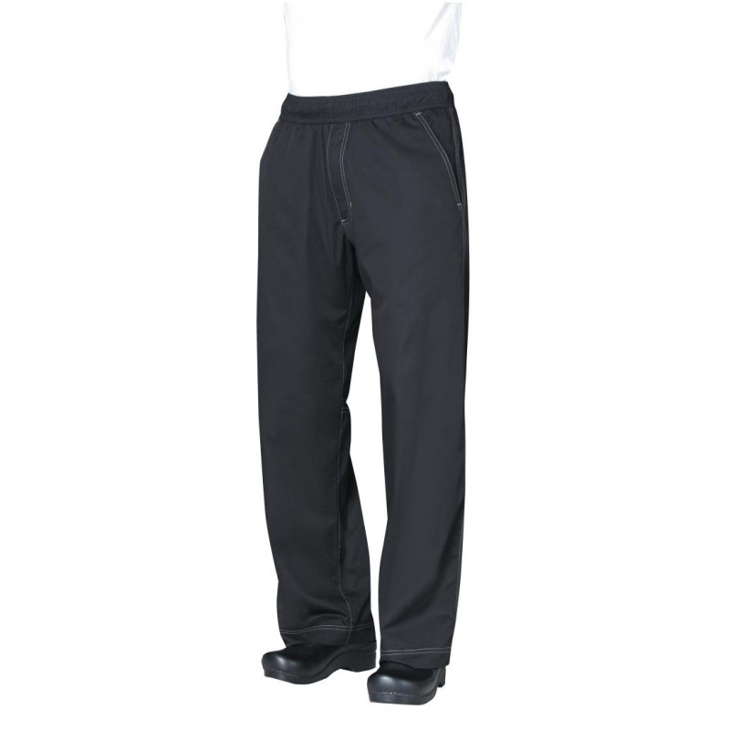 Koksbuis Mixte Baggy Zwart - Maat XL - Chef Works - Fourniresto Koksbuis Mixte Baggy Zwart - Maat XL - Chef Works - Fourniresto