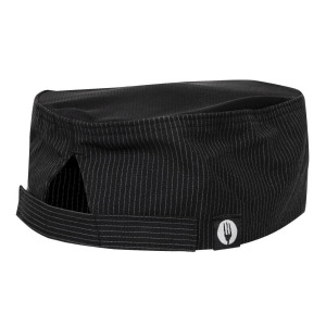 Koksmuts Cool Vent met fijne witte strepen - One size - Chef Works - Fourniresto
