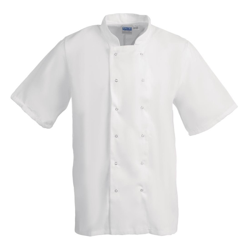 Weiße Kurzarm-Kochjacke Boston - Größe S - Whites Chefs Clothing - Fourniresto Weiße Kurzarm-Kochjacke Boston - Größe S - Whites Chefs Clothing - Fourniresto