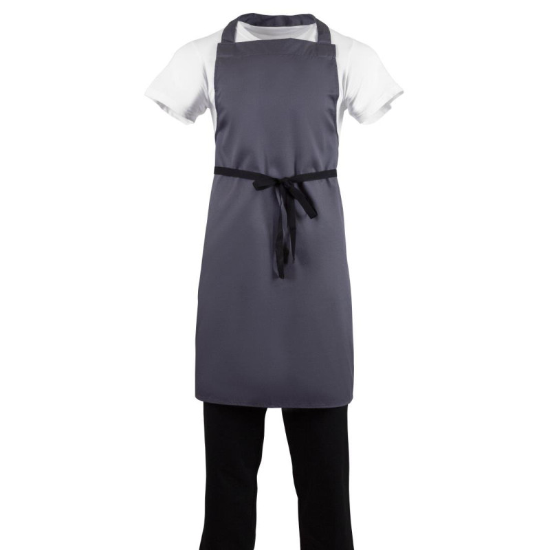 Schürze Latz Grau Anthrazit aus Polycotton 711 x 965 mm - Whites Chefs Clothing - Fourniresto Schürze Latz Grau Anthrazit aus Polycotton 711 x 965 mm - Whites Chefs Clothing - Fourniresto