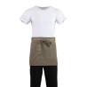 Kurze braune Schürze aus Polycotton 373 x 750 mm - Whites Chefs Clothing - Fourniresto