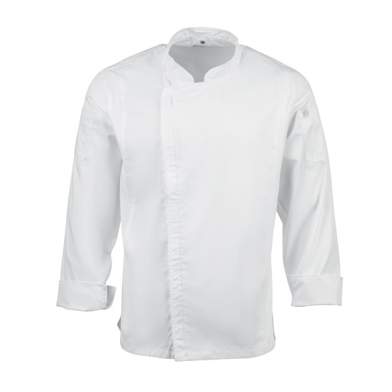 Unisex White Hartford Zipper Chef Jacket - Size XL - Chef Works - Fourniresto Unisex White Hartford Zipper Chef Jacket - Size XL - Chef Works - Fourniresto