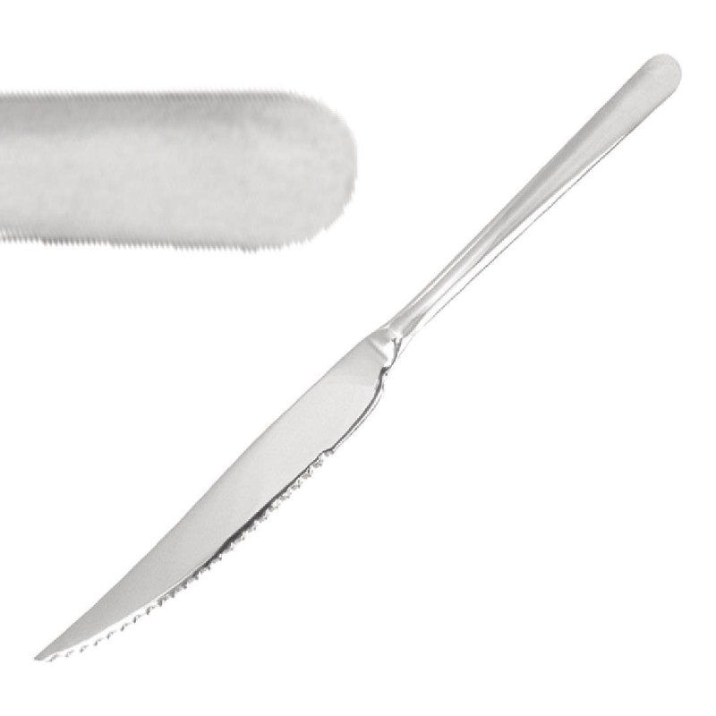 Meat or Pizza Mirror Knife 235 mm - Set of 12 - Olympia - Fourniresto Meat or Pizza Mirror Knife 235 mm - Set of 12 - Olympia - Fourniresto