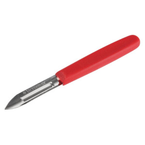 Gemüseschäler mit rotem Nylongriff und doppelseitiger Klinge - Victorinox - Fourniresto