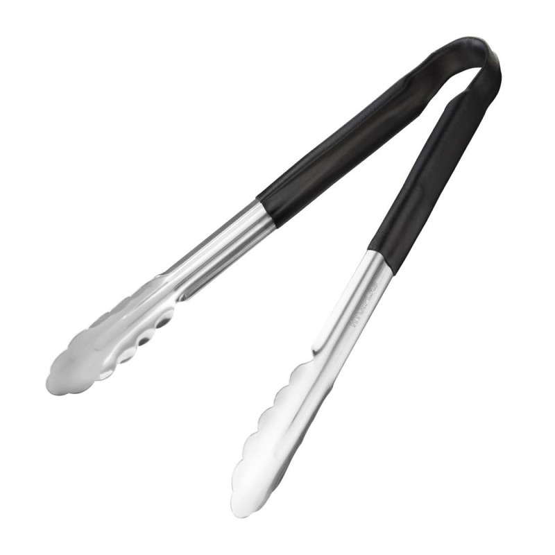Pince De Service Noire En Inox 300 Mm - Vogue - Fourniresto Pince De Service Noire En Inox 300 Mm - Vogue - Fourniresto