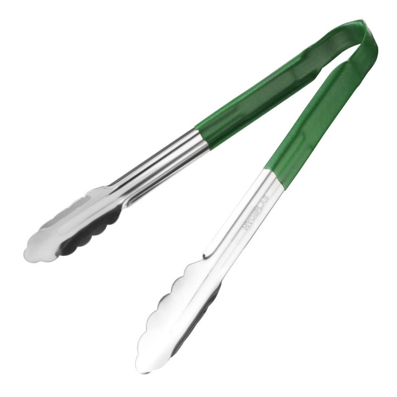 Grüne Servierzange aus Edelstahl 300 mm - Vogue - Fourniresto Grüne Servierzange aus Edelstahl 300 mm - Vogue - Fourniresto