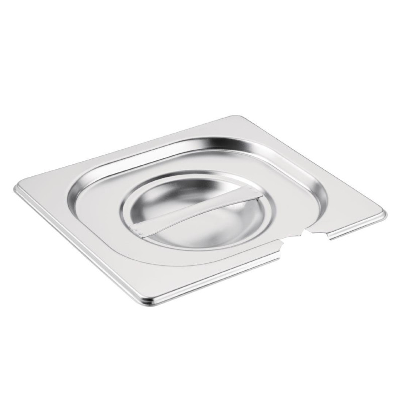 Edelstahldeckel GN 1/6 mit Kerbe - Vogue - Fourniresto Edelstahldeckel GN 1/6 mit Kerbe - Vogue - Fourniresto
