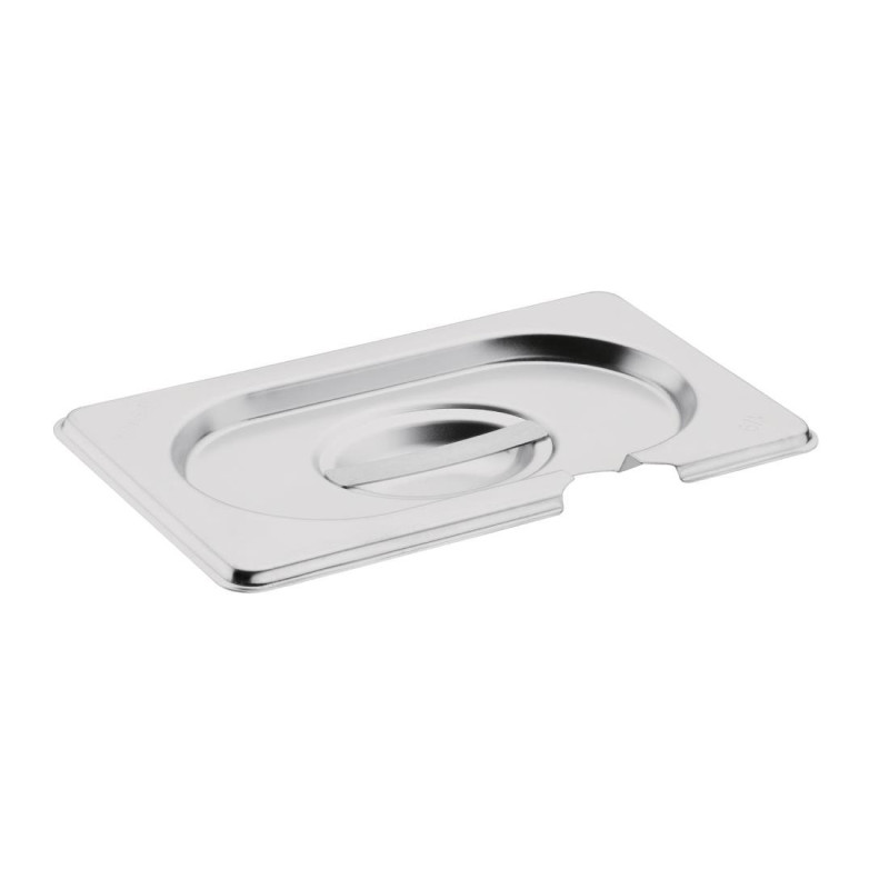 Stainless Steel Lid Gn 1/9 With Notch - Vogue - Fourniresto Stainless Steel Lid Gn 1/9 With Notch - Vogue - Fourniresto