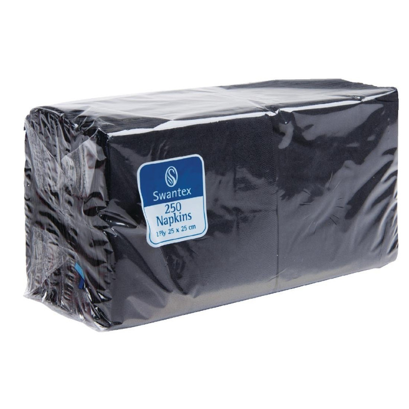 Servietten Cocktail Schwarz 2-lagig 250 x 250 mm - Packung mit 2000 Stück - FourniResto - Fourniresto Servietten Cocktail Schwarz 2-lagig 250 x 250 mm - Packung mit 2000 Stück - FourniResto - Fourniresto