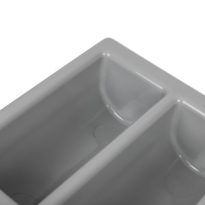 Bestekbak Grijs met 6 vakken GN 1/1 325 x 530 mm - APS - Fourniresto