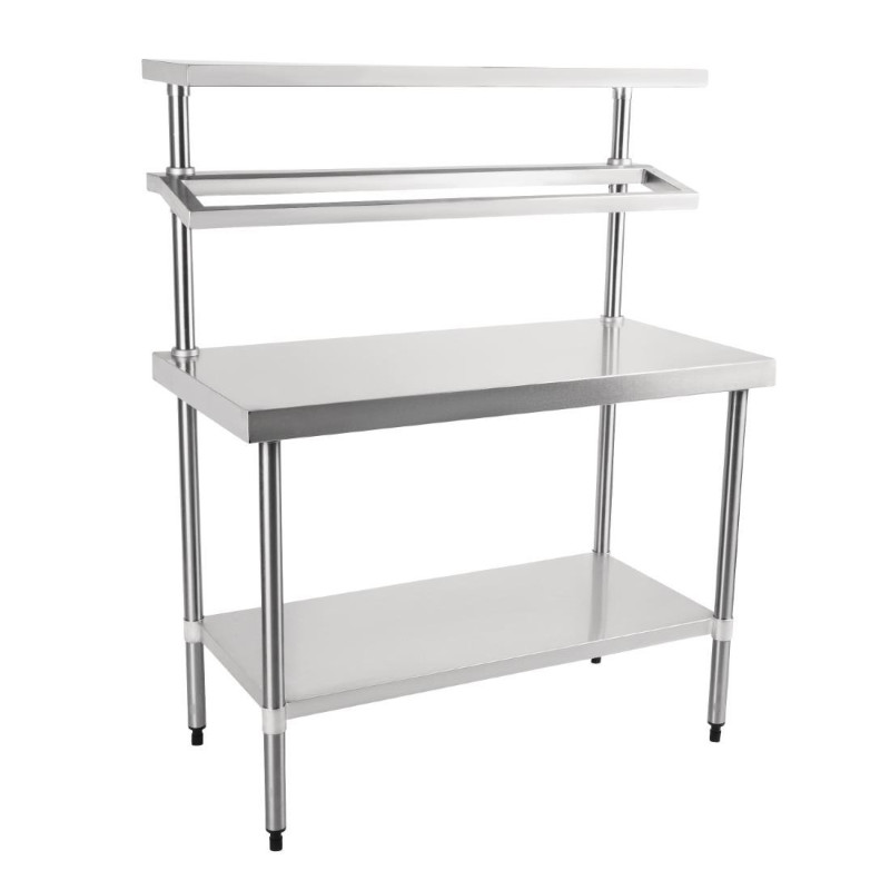 Table De Préparation Inox Avec Support Bacs Gn 1200 X 600 Mm - Vogue - Fourniresto Table De Préparation Inox Avec Support Bacs Gn 1200 X 600 Mm - Vogue - Fourniresto