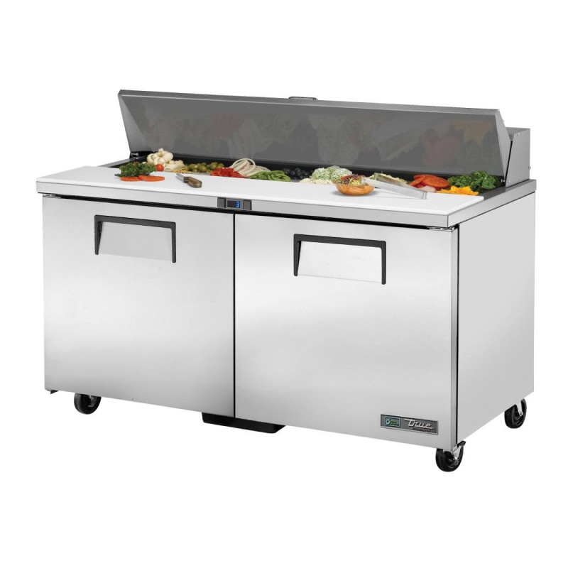 Edelstahl-Vorbereitungstheke mit 2 Türen 439 L - TRUE - Fourniresto Edelstahl-Vorbereitungstheke mit 2 Türen 439 L - TRUE - Fourniresto