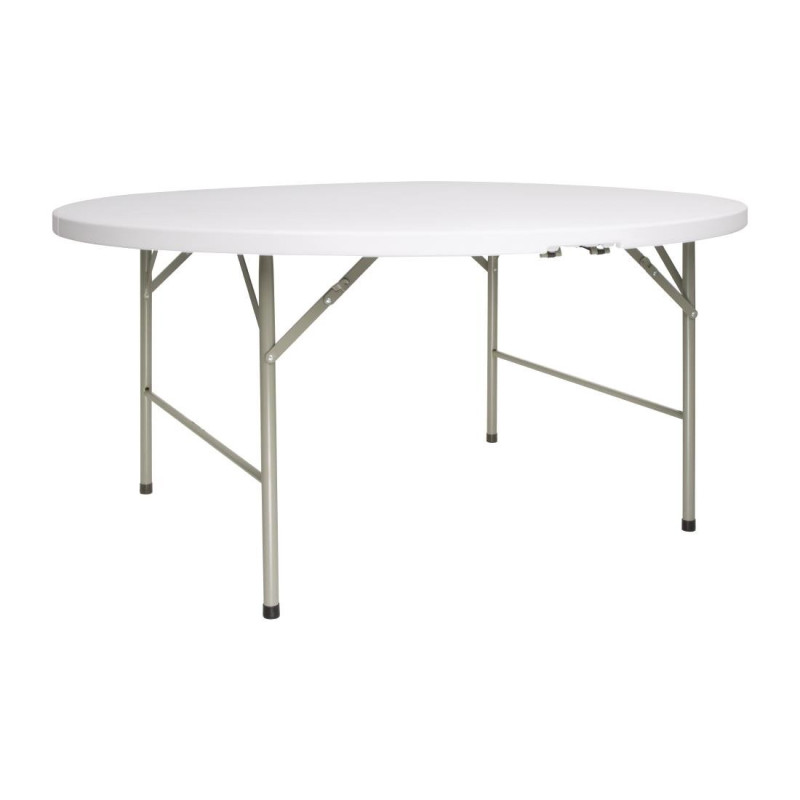 Folding Round Table White Ø 1530 Mm - Bolero - Fourniresto Folding Round Table White Ø 1530 Mm - Bolero - Fourniresto