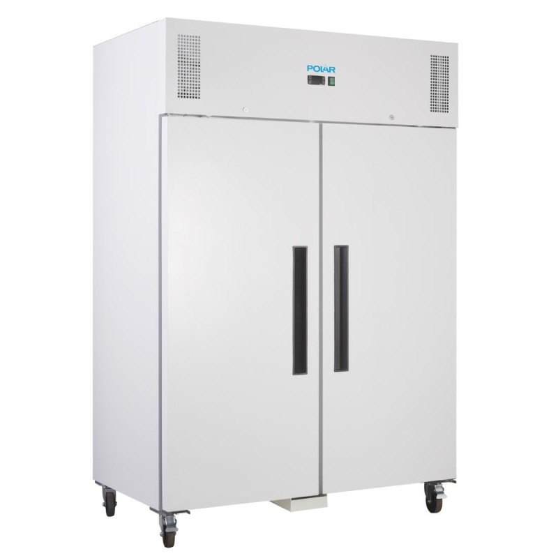 Kühlschrank mit positiver Kühlung, weiß, GN 2/1, Doppeltür, 1200 L - Polar - Fourniresto Kühlschrank mit positiver Kühlung, weiß, GN 2/1, Doppeltür, 1200 L - Polar - Fourniresto