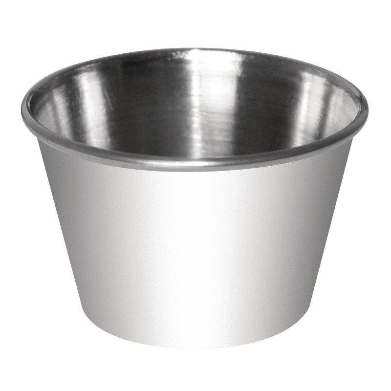 Stainless Steel Sauce Pot 230 ml - Pack of 12 - Olympia - Fourniresto Stainless Steel Sauce Pot 230 ml - Pack of 12 - Olympia - Fourniresto