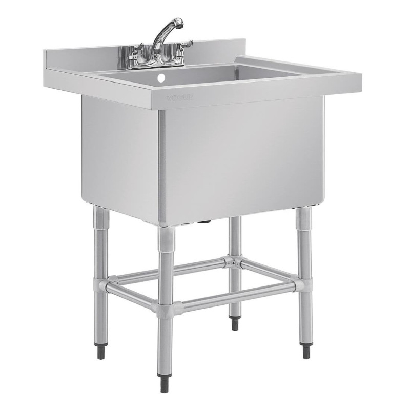 Tiefe Spüle mit Spritzschutz 100 L 770 x 600 mm - Vogue - Fourniresto Tiefe Spüle mit Spritzschutz 100 L 770 x 600 mm - Vogue - Fourniresto