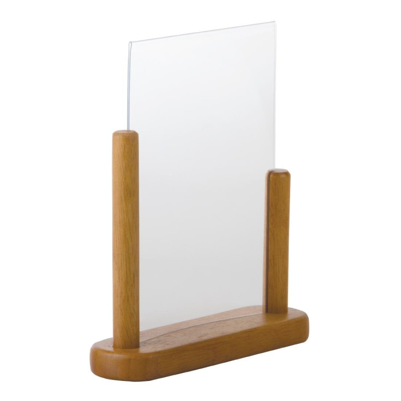 Cadre De Table Teck A5 - Securit - Fourniresto Cadre De Table Teck A5 - Securit - Fourniresto