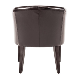 Fauteuil in donkerbruin kunstleer - Bolero - Fourniresto