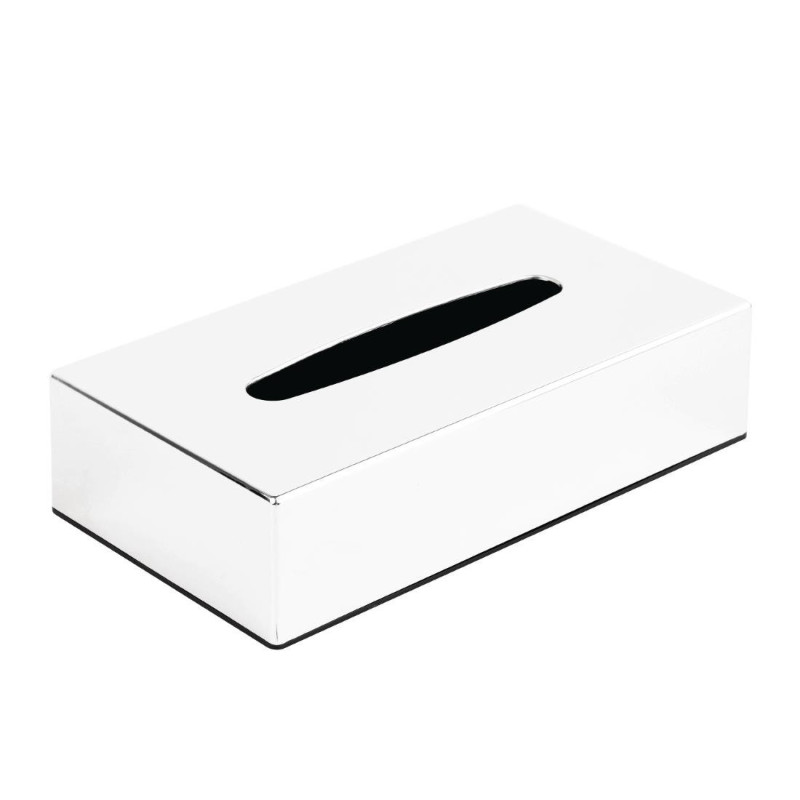 Rechteckige Chrom-Taschentuchbox - Bolero - Fourniresto Rechteckige Chrom-Taschentuchbox - Bolero - Fourniresto