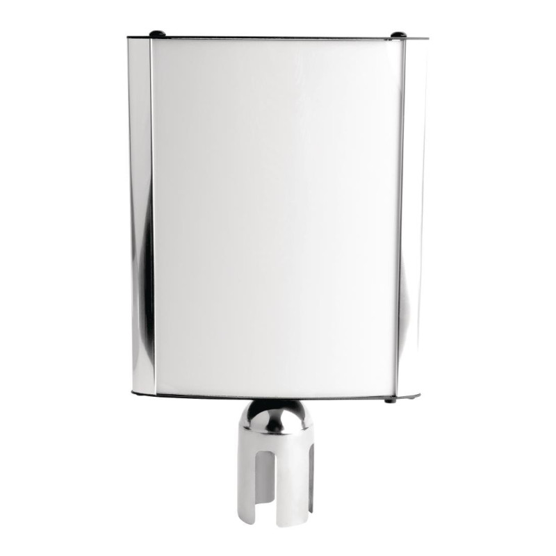 Displayframe voor RVS barrièrepalen A4 - Bolero - Fourniresto Displayframe voor RVS barrièrepalen A4 - Bolero - Fourniresto