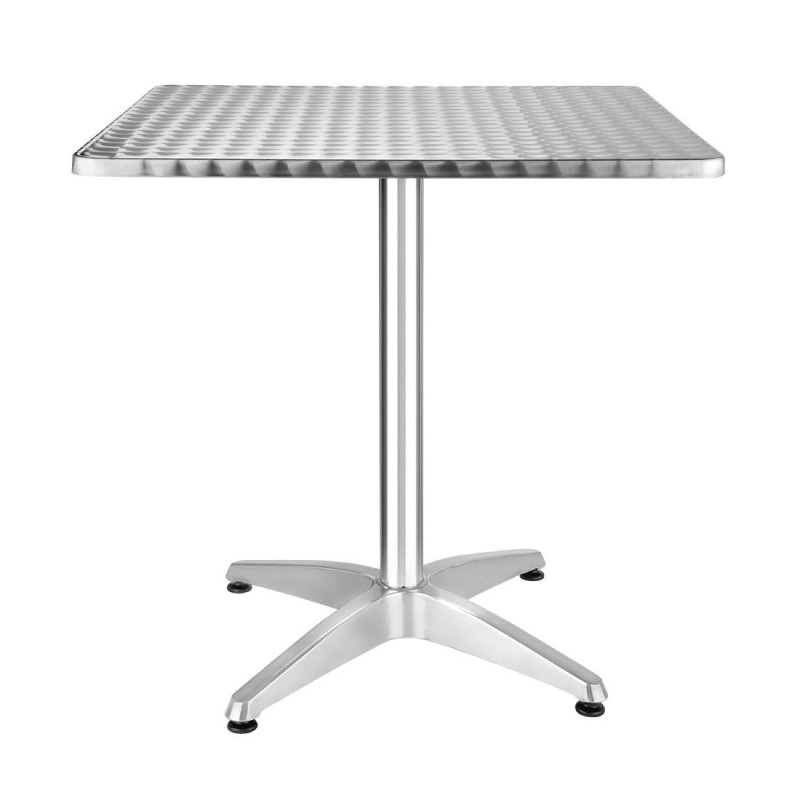 Bistrotafel Vierkant van Roestvrij Staal - 700 x 700 mm - Bolero - Fourniresto Bistrotafel Vierkant van Roestvrij Staal - 700 x 700 mm - Bolero - Fourniresto