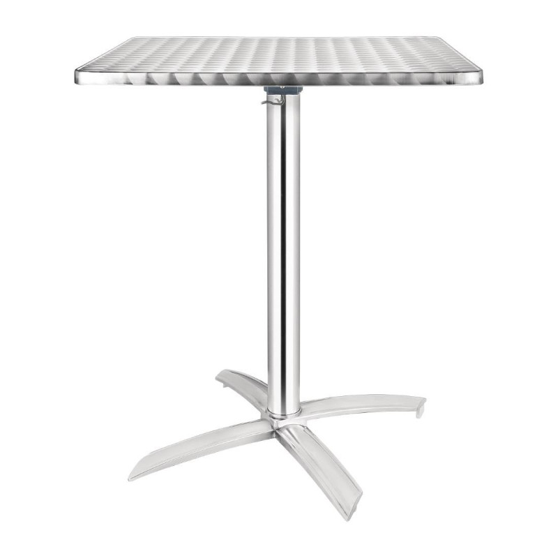 Vierkante tafel met kantelbaar blad van roestvrij staal - 600 x 600 mm - Bolero - Fourniresto Vierkante tafel met kantelbaar blad van roestvrij staal - 600 x 600 mm - Bolero - Fourniresto