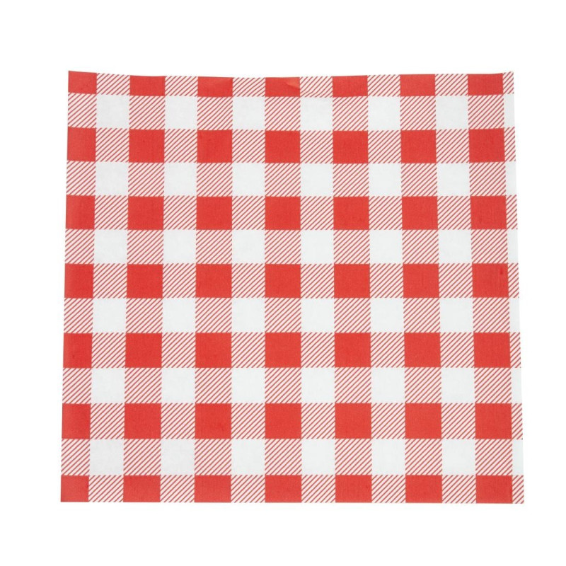 Fettdichtes Vichy-Rot-Papier 250 x 250 mm - Packung mit 200 Stück - FourniResto - Fourniresto Fettdichtes Vichy-Rot-Papier 250 x 250 mm - Packung mit 200 Stück - FourniResto - Fourniresto