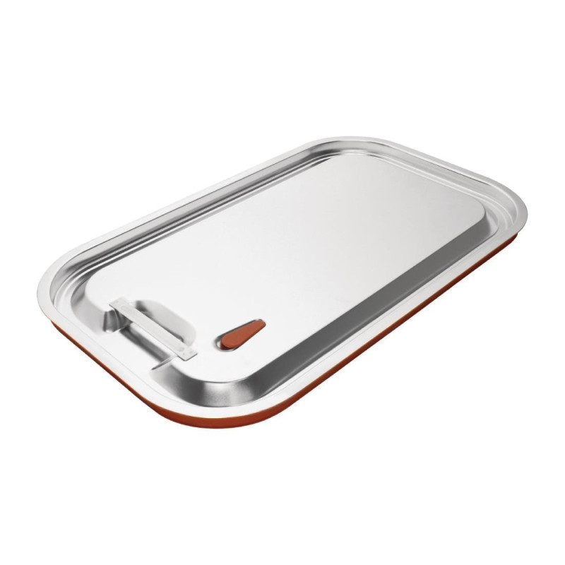 Luftdichter Edelstahl- und Silikondeckel für GN 1/1-Behälter - Vogue - Fourniresto Luftdichter Edelstahl- und Silikondeckel für GN 1/1-Behälter - Vogue - Fourniresto