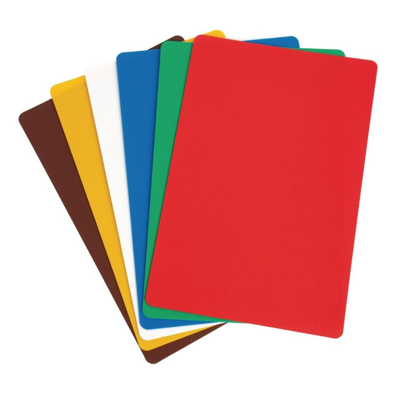 Planches à Découper Flexibles en Polypropylène 300 mm - Lot de 6 - Hygiplas - Fourniresto Planches à Découper Flexibles en Polypropylène 300 mm - Lot de 6 - Hygiplas - Fourniresto