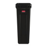 Recyclingcollector met zwarte ventilatiekanalen 87 L - Rubbermaid - Fourniresto