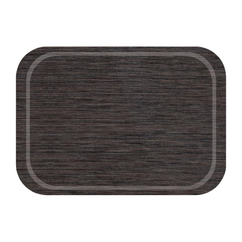 Rutschfester Servierteller Wengé aus Melamin 375 x 265 mm - Roltex - Fourniresto Rutschfester Servierteller Wengé aus Melamin 375 x 265 mm - Roltex - Fourniresto