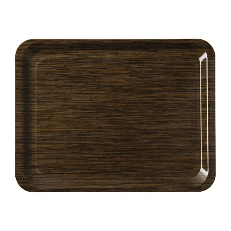 Non-slip Wenge Melamine Service Tray 430 x 330 mm - Roltex - Fourniresto Non-slip Wenge Melamine Service Tray 430 x 330 mm - Roltex - Fourniresto