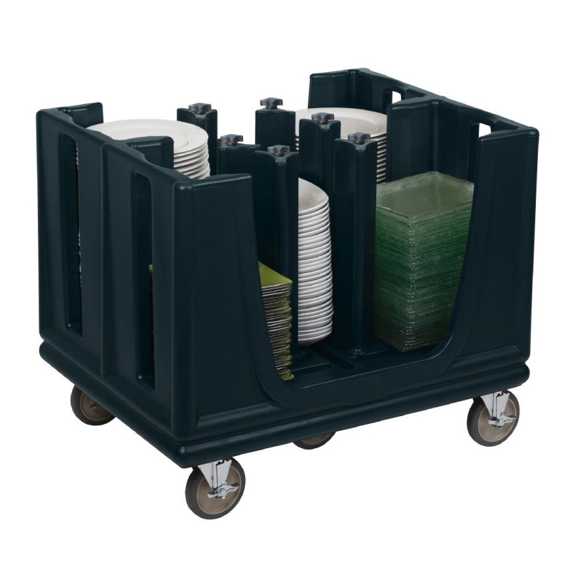 Verstellbarer Tellerwagen Slate Blue 45 bis 60 Teller - Cambro - Fourniresto Verstellbarer Tellerwagen Slate Blue 45 bis 60 Teller - Cambro - Fourniresto