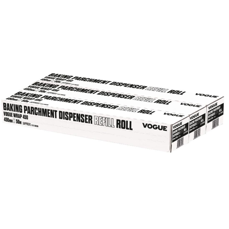 Backpapierrollen für Wrap450-Spender - 3er-Pack - Vogue - Fourniresto Backpapierrollen für Wrap450-Spender - 3er-Pack - Vogue - Fourniresto