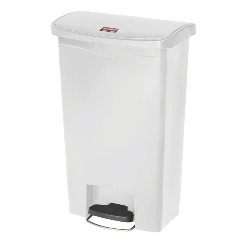 Mülleimer mit Frontpedal Slim Jim StepOn Weiß 50L - Rubbermaid - Fourniresto Mülleimer mit Frontpedal Slim Jim StepOn Weiß 50L - Rubbermaid - Fourniresto