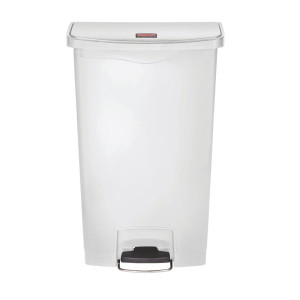 Mülleimer mit Frontpedal Slim Jim StepOn Weiß 68L - Rubbermaid - Fourniresto