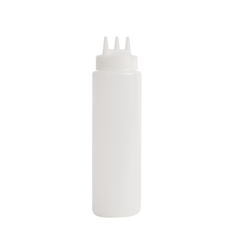 Durchsichtige flexible Flasche mit 3 Ausgüssen 681ml - Vogue - Fourniresto Durchsichtige flexible Flasche mit 3 Ausgüssen 681ml - Vogue - Fourniresto